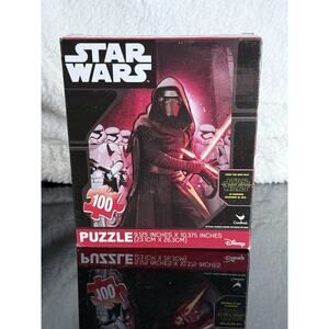 Open box Disney Star Wars 100 pc Puzzle Kylo Ren and Stormtroopers Light Saber